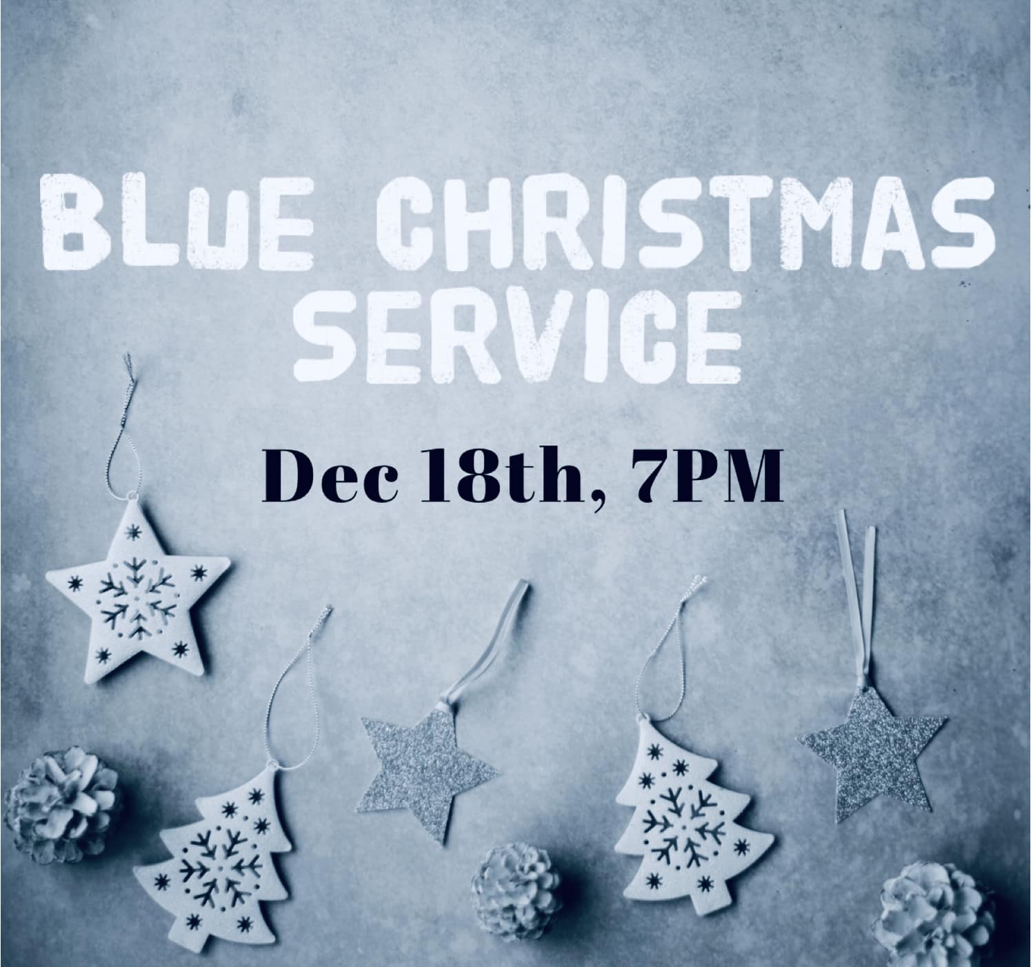 Blue Christmas Service St. Andrew's United Church in Cochrane, AB